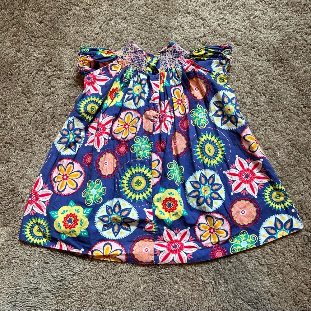 Marmellata Multicolor Smocked Dress Girls Size 2T - Picture 2 of 6